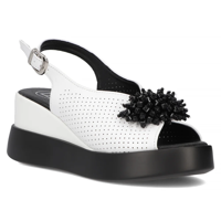 Filippo Ledersandalen mit Keilabsatz DS6076/25 WH Weiß